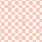 Pastel Pink Gingham Floral Check Wallpaper