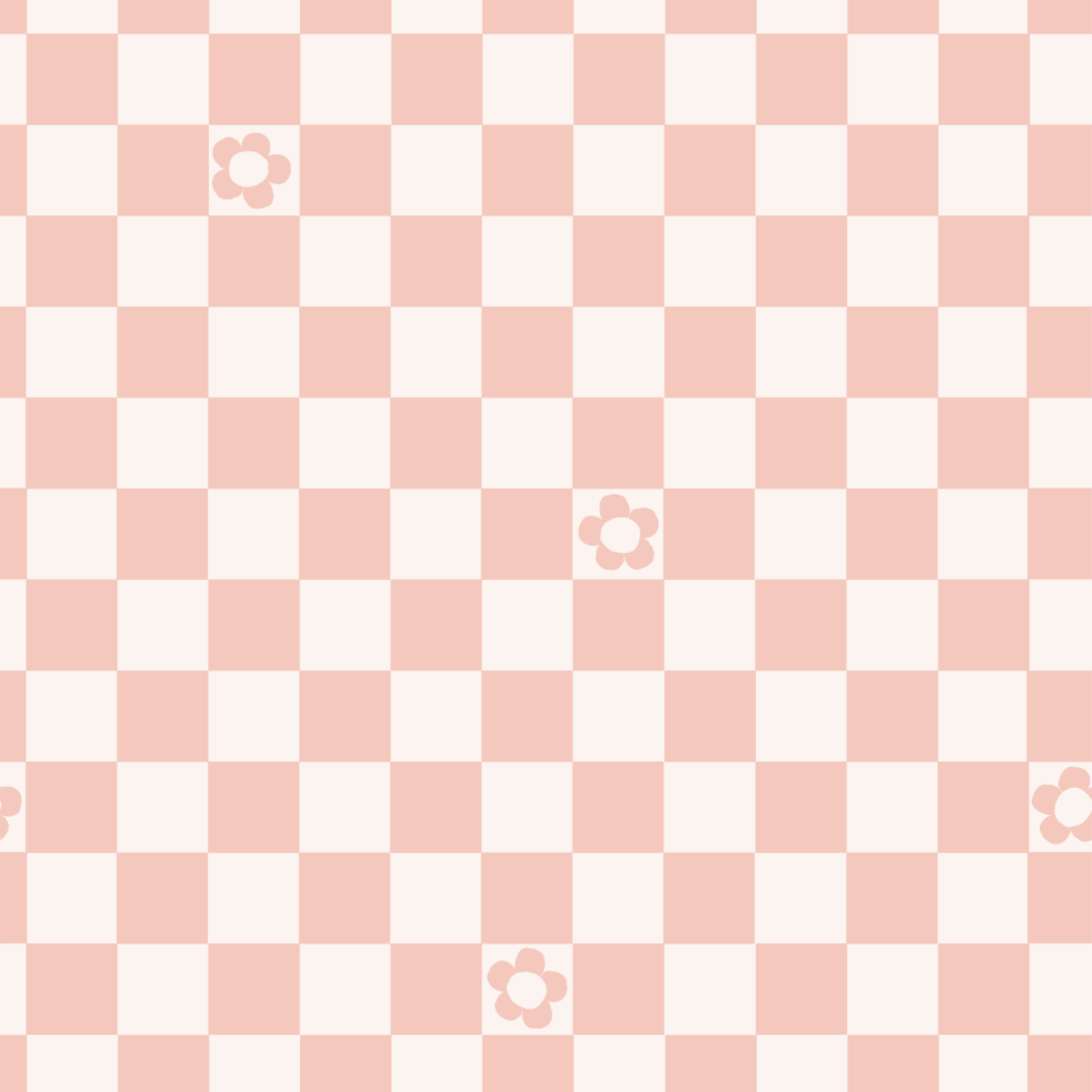 Pastel Pink Gingham Floral Check Wallpaper