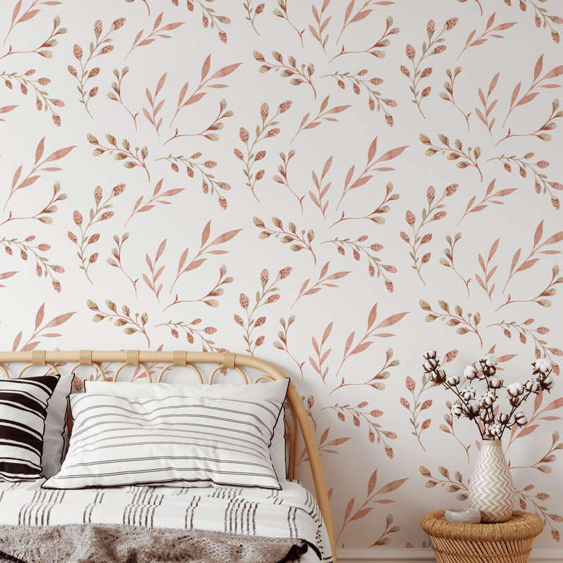 Hudson Dusty Pink Modern Farmhouse Wallpaper