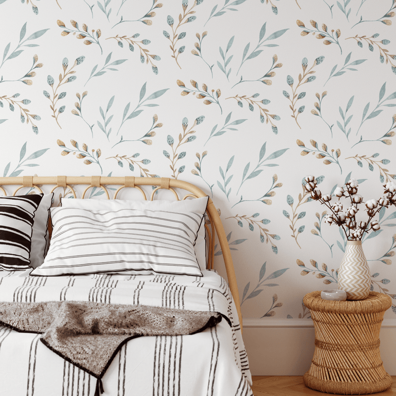 Hudson Seafoam Modern Farmhouse Wallpaper