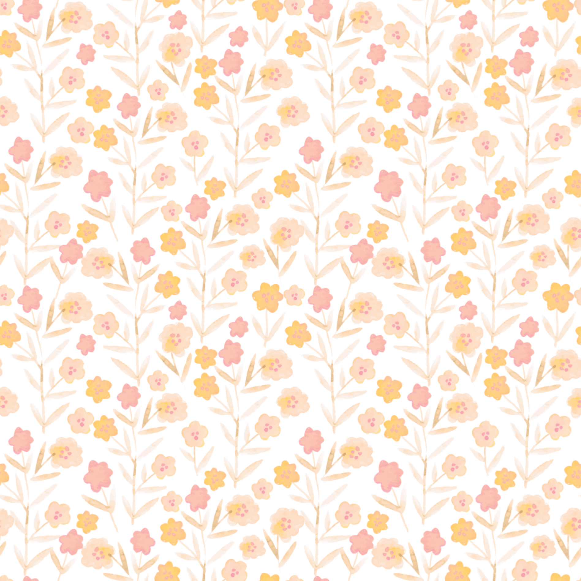 Luna Boho Dainty Flower Wallpaper