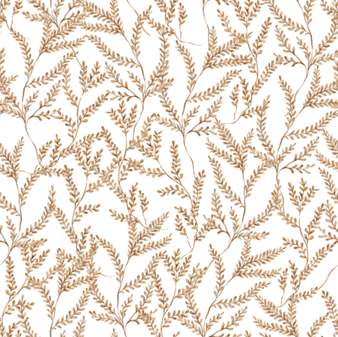 Mae Farmhouse Foliage Rust Wallpaper