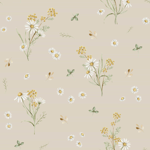 Meadow Daisy Floral Wallpaper