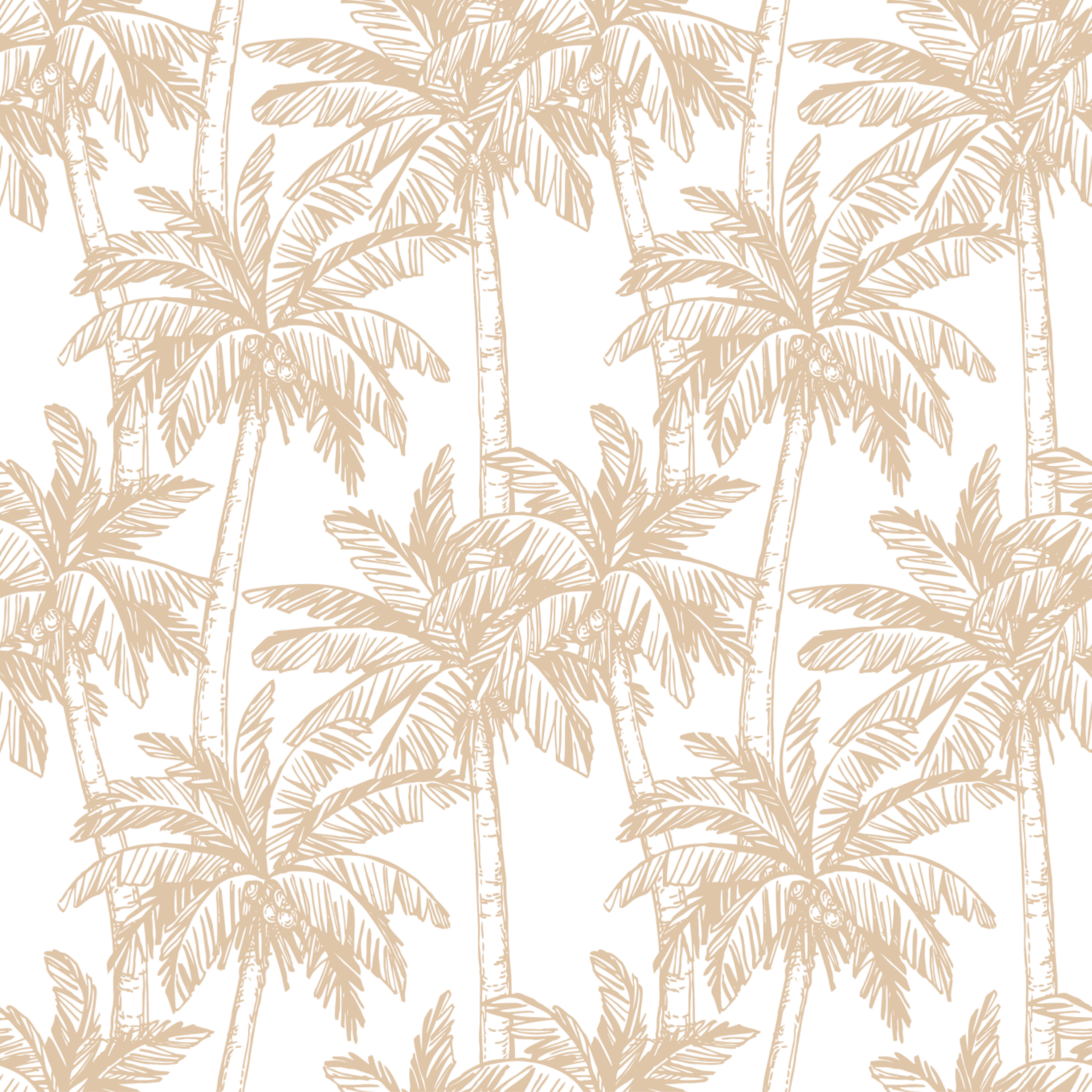 Linen Tropical Coastal Palm Wallpaper