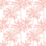 Pink Palm Beach Boho Background Wallpaper