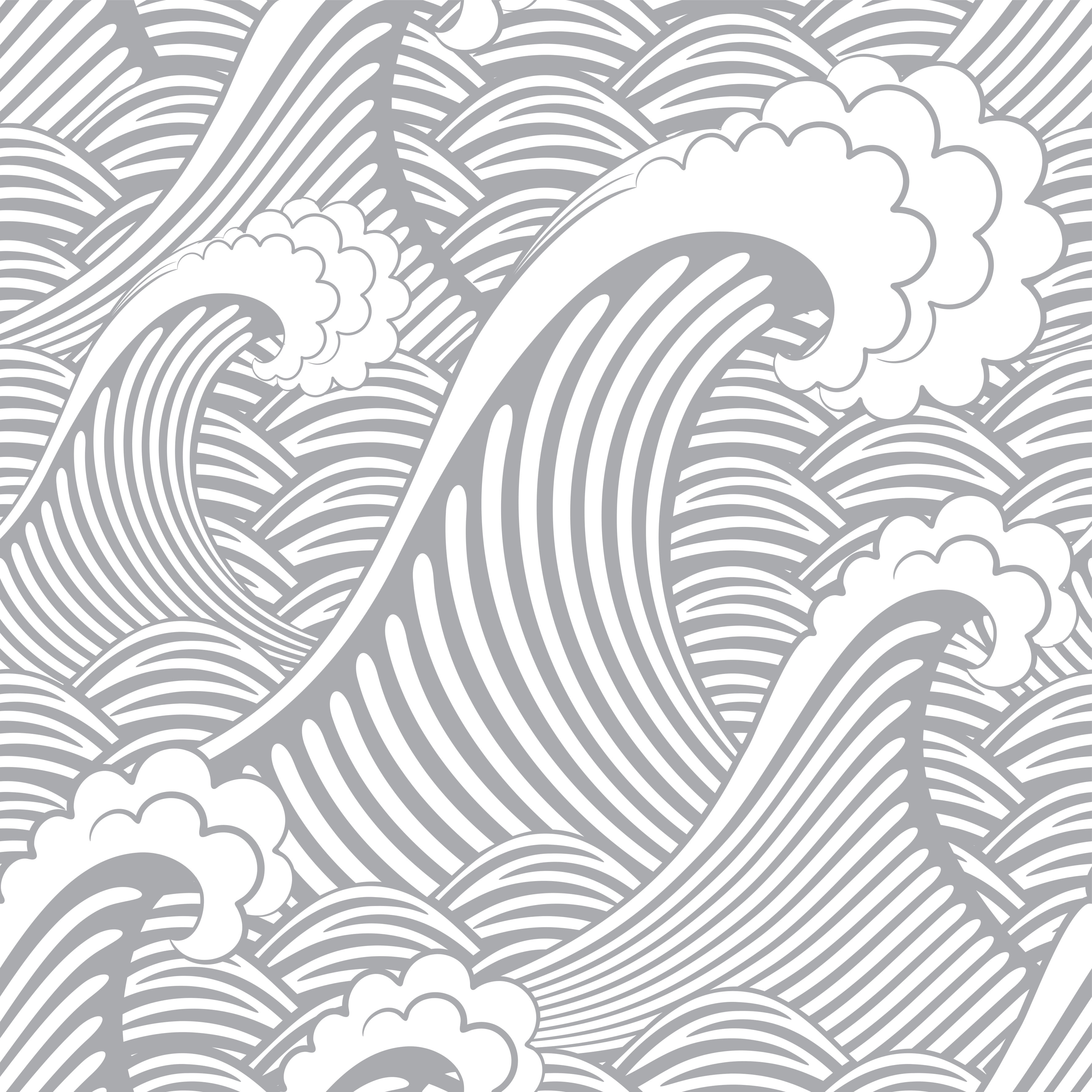 Japanese Grey Wave Wallpaper