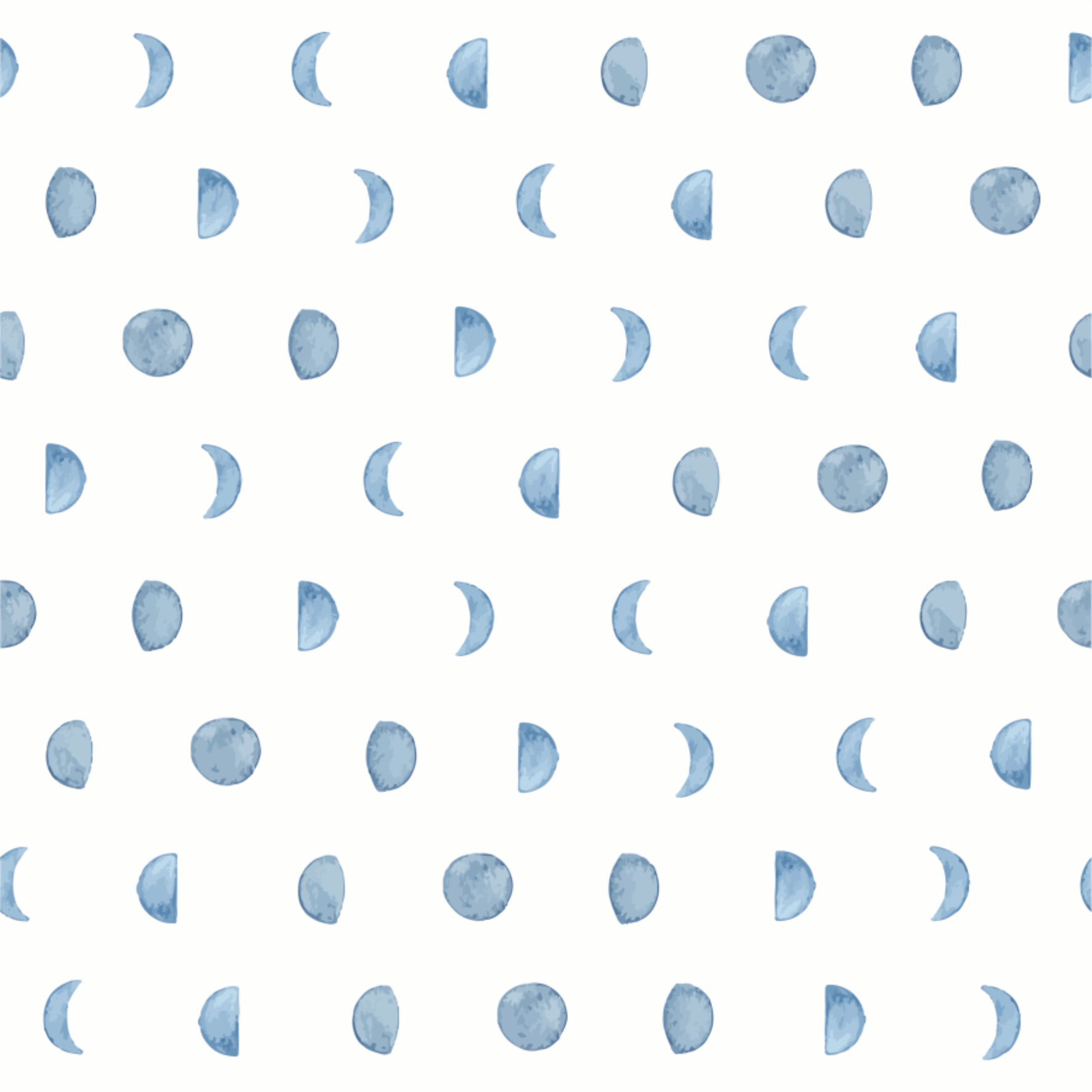 Scandi Moon Blue Wallpaper