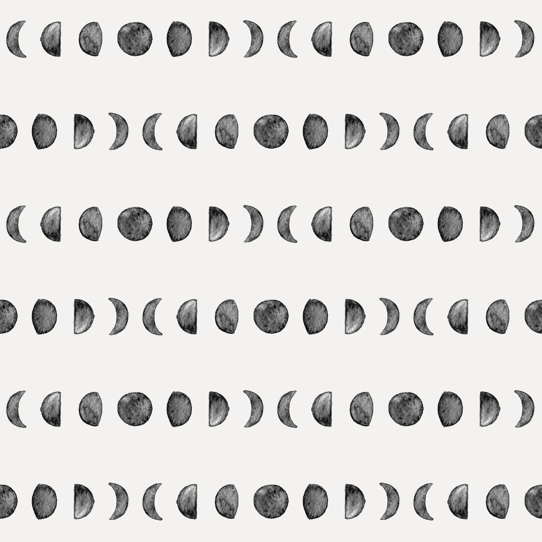 Scandi Moon Black Nursery Wallpaper