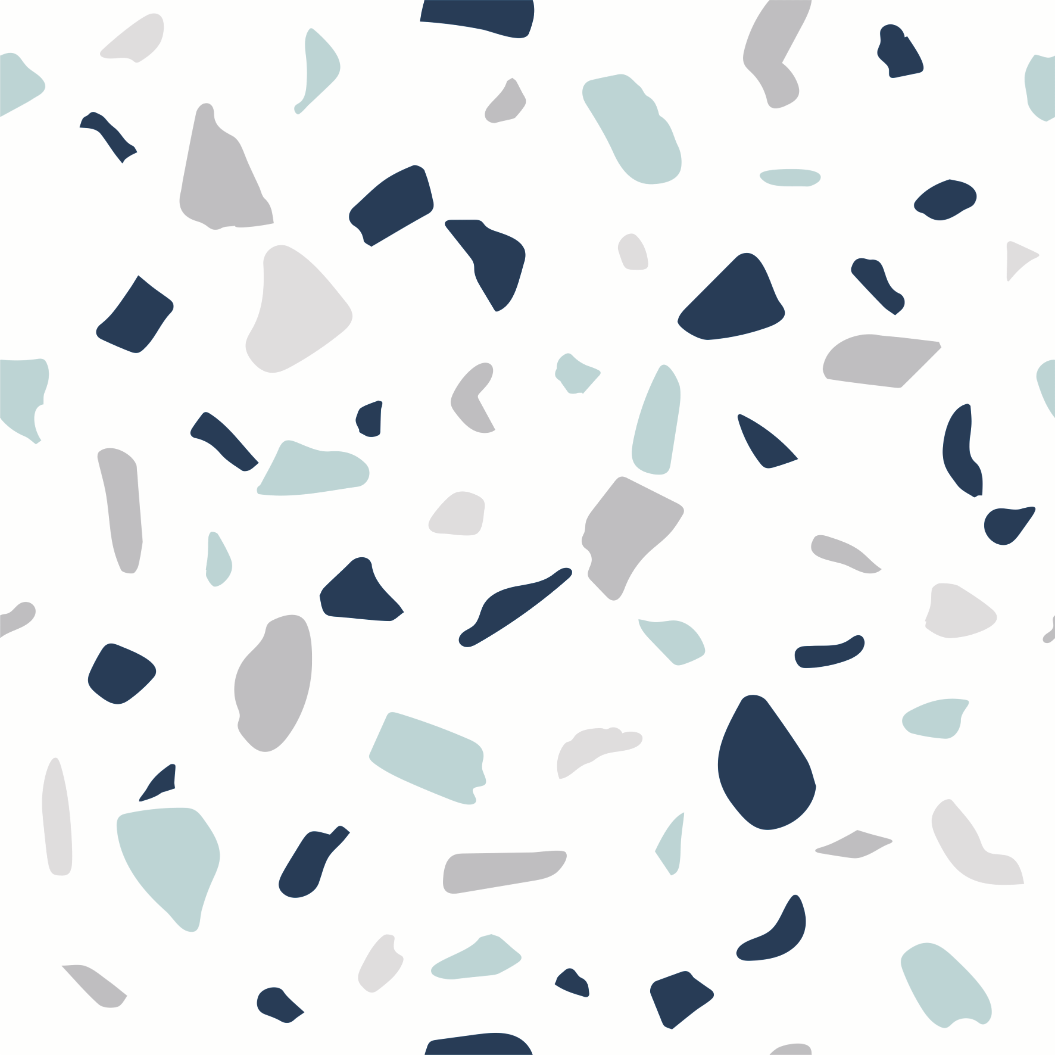 Blue Terrazzo Modern Minimalist Wallpaper