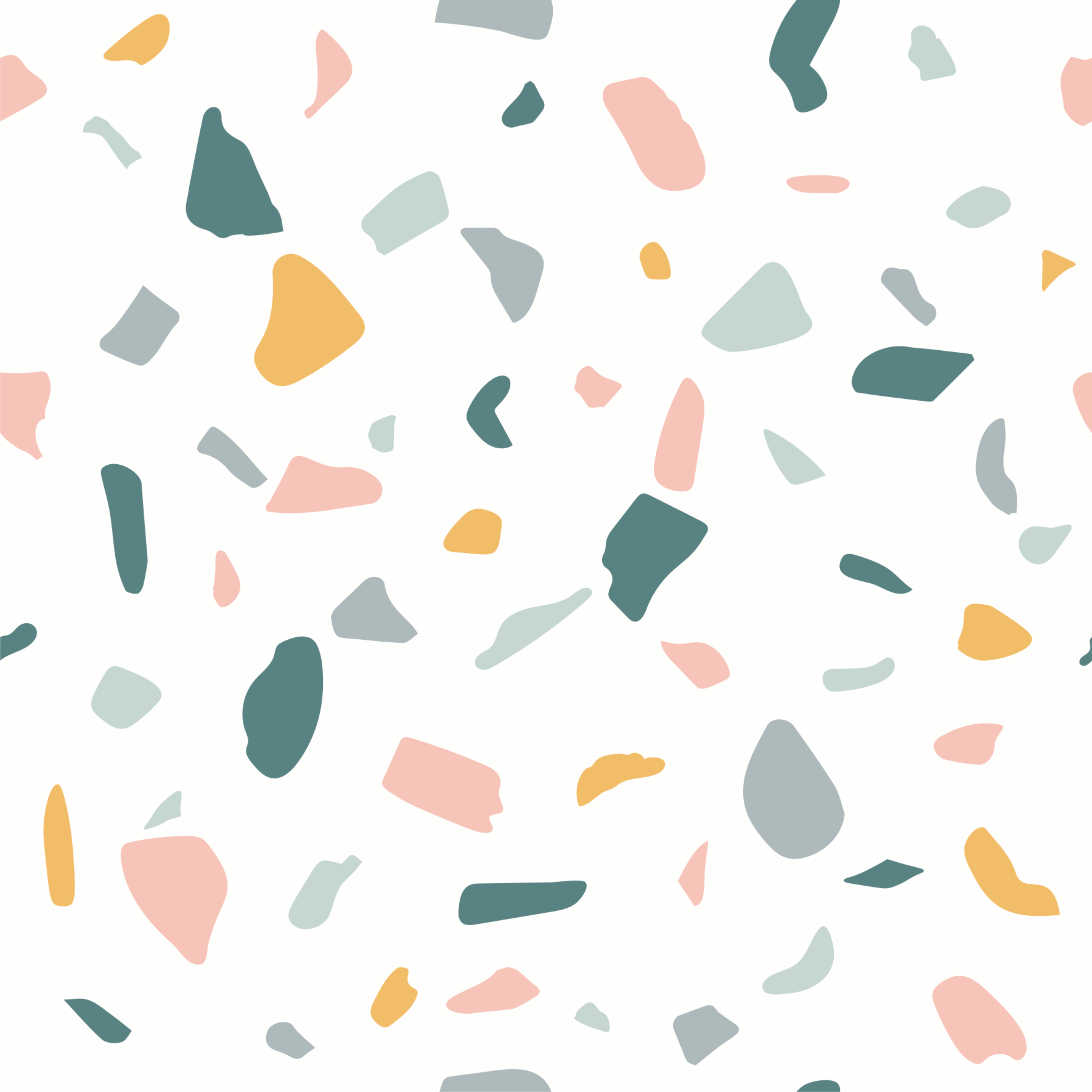 Pastel Multicolor Terrazzo Pattern Wallpaper