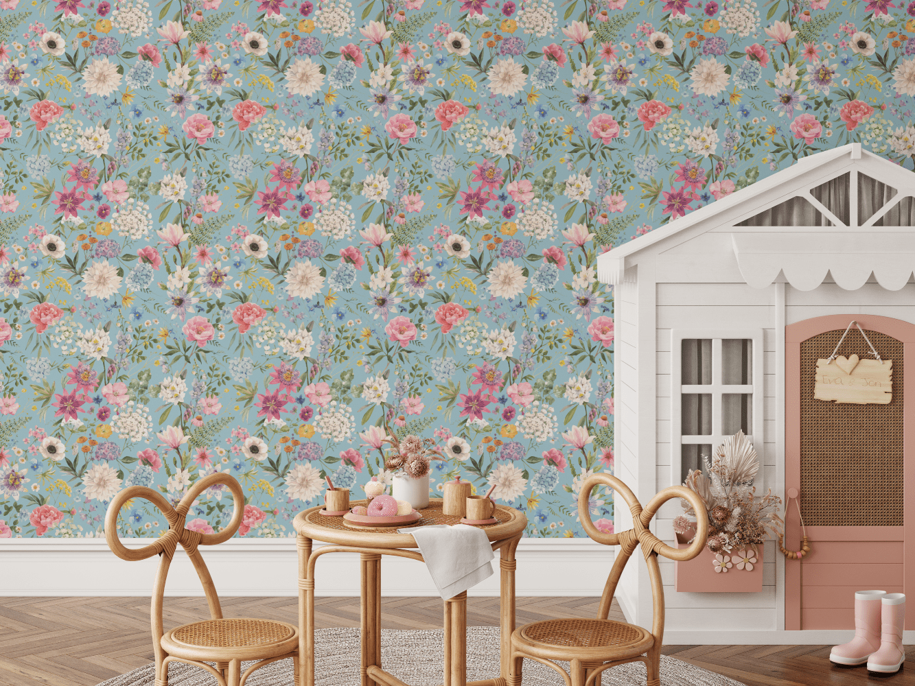 Valeria Pastel Blossom Floral Wallpaper