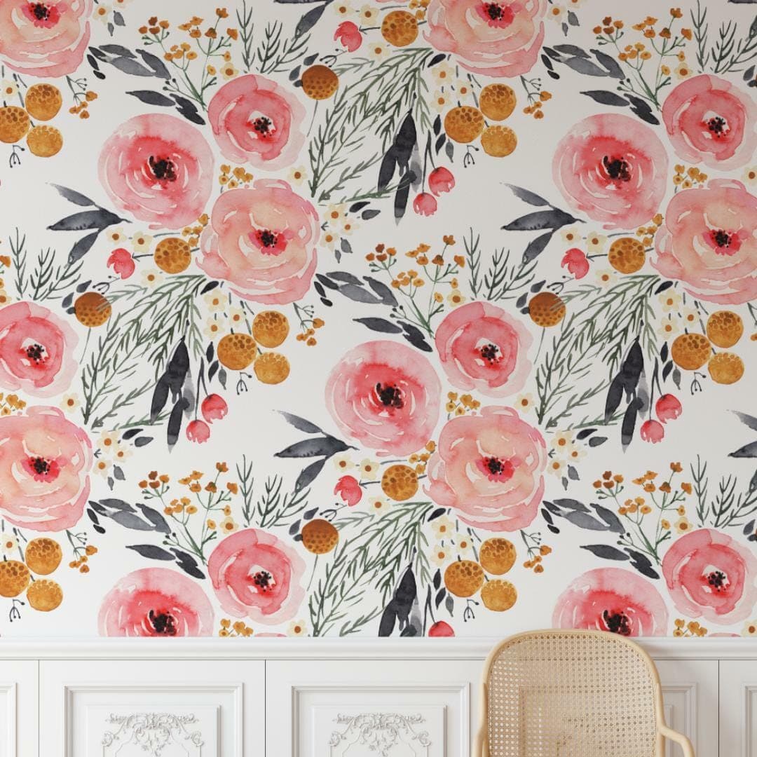 Anne Heritage Floral Wallpaper