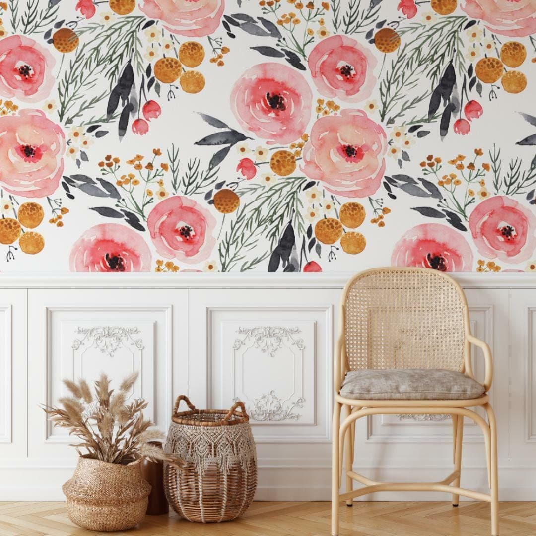 Anne Heritage Floral Wallpaper