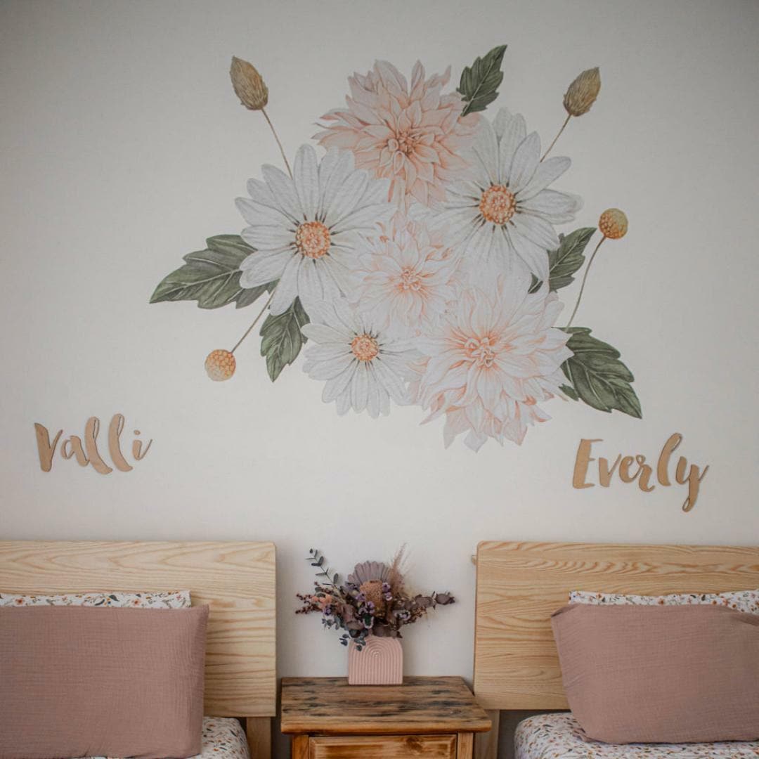 Dahlias and Daisies Wall Decals
