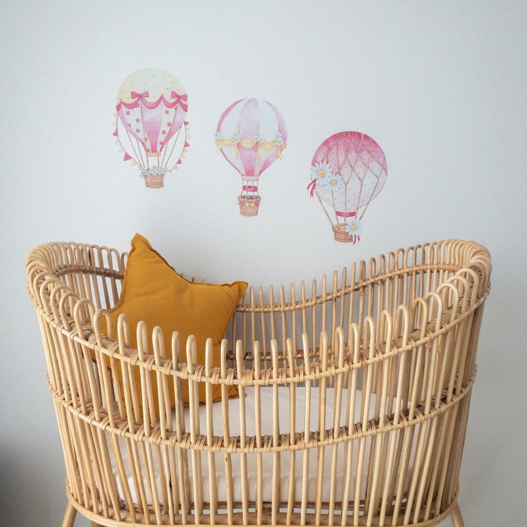 Floral Hot Air Balloon Wall Decals