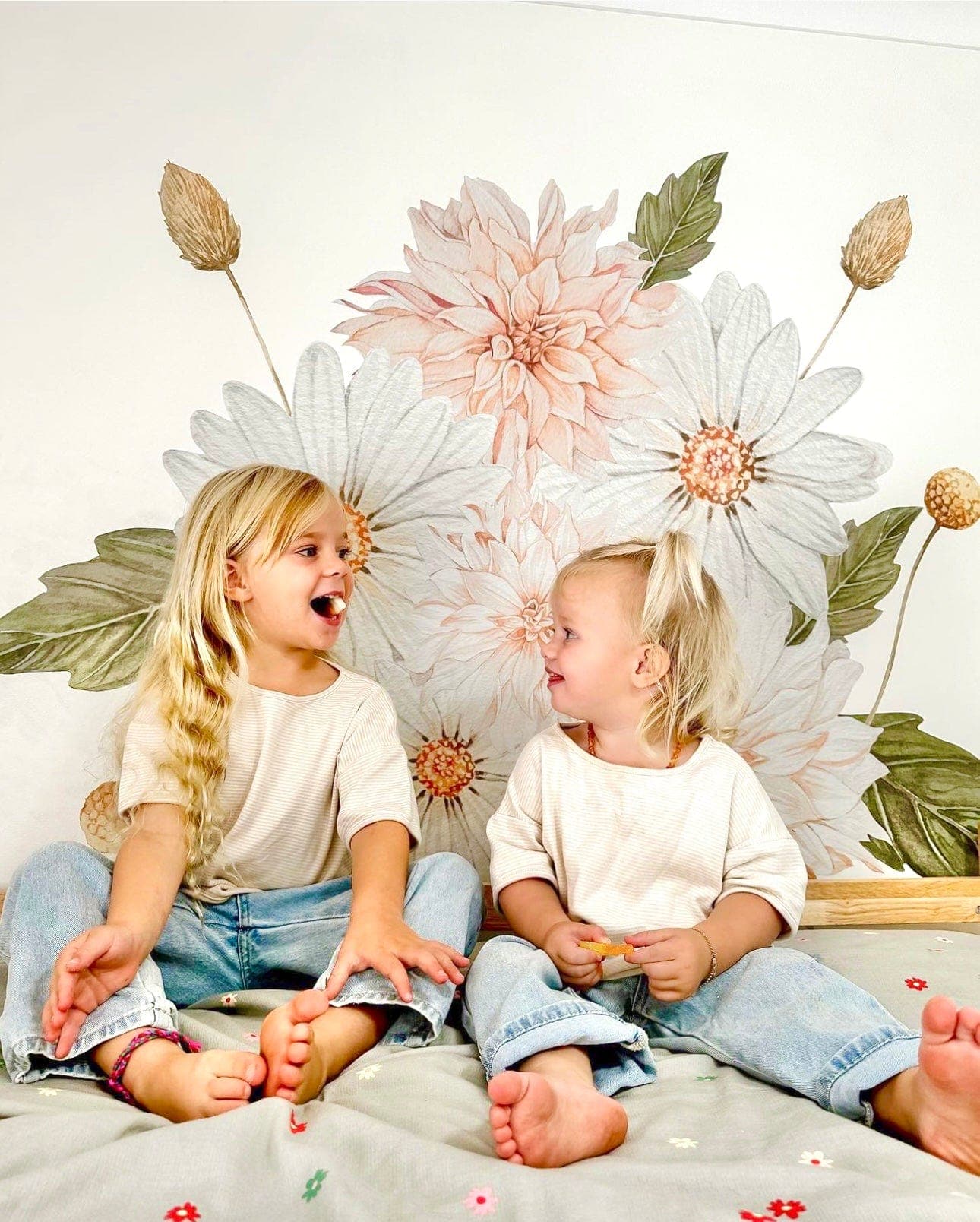 Dahlias and Daisies Wall Decals