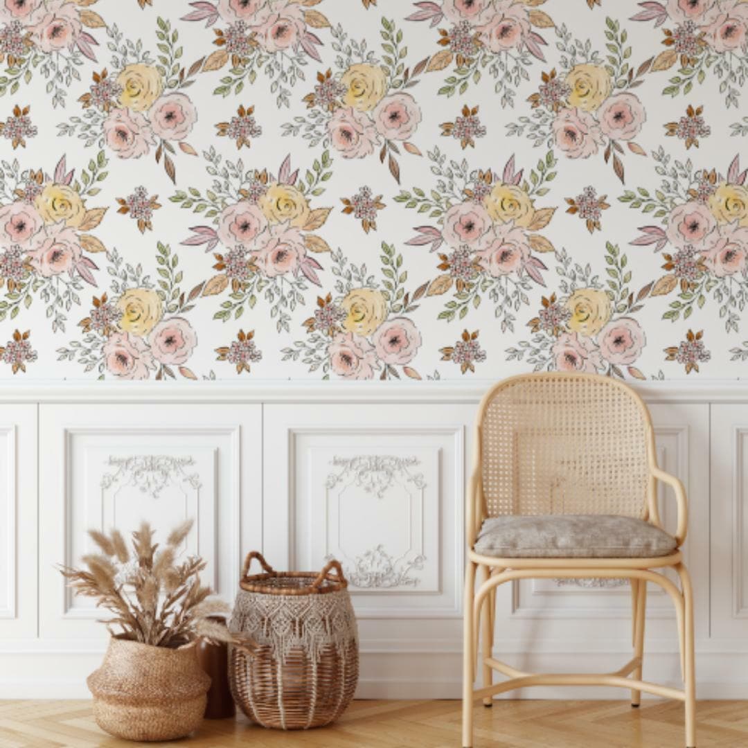 Maisie Vintage Boho Floral Wallpaper