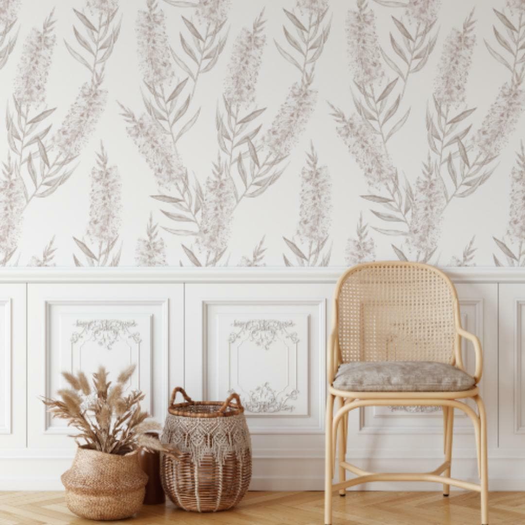 Native Linen Dried Foliage Wallpaper