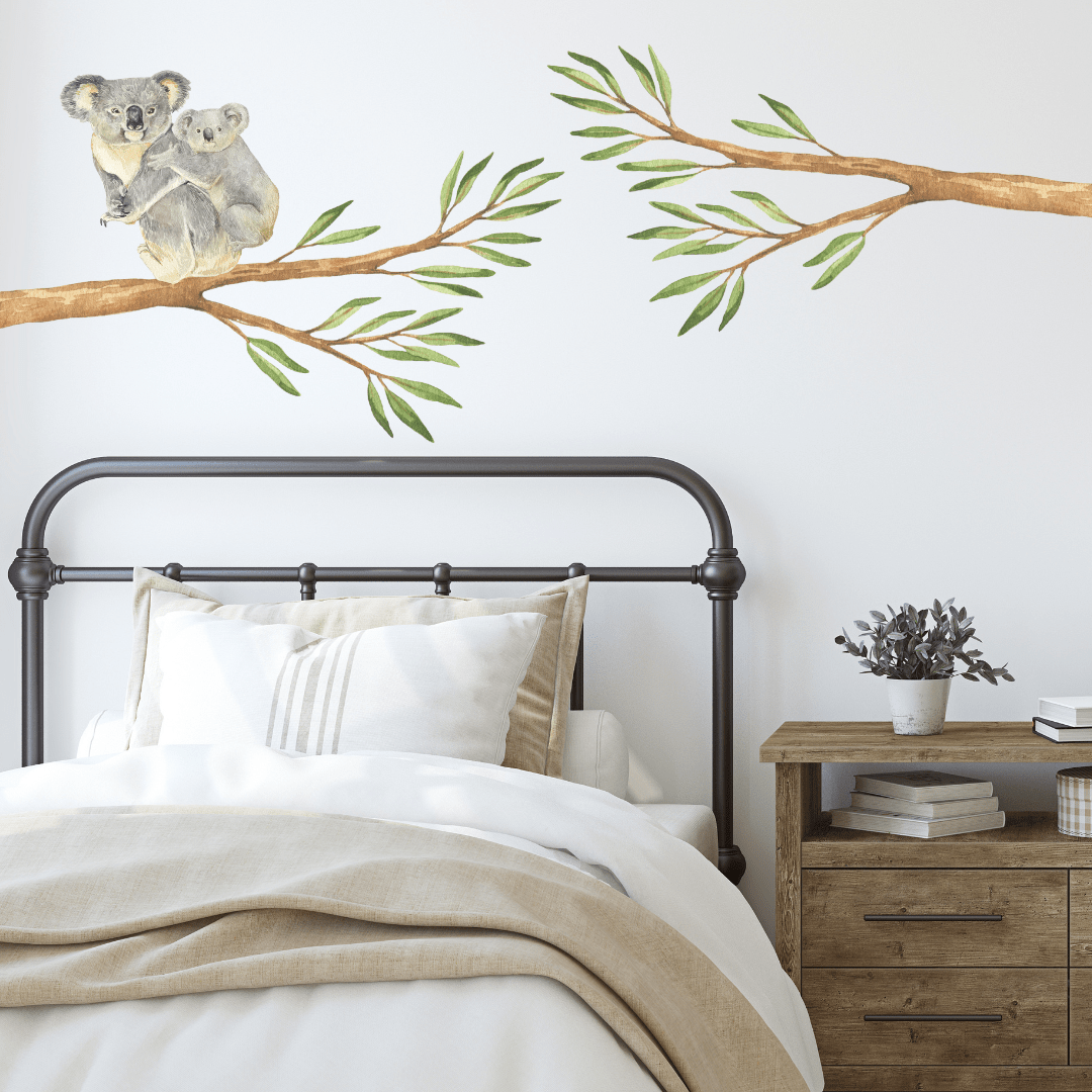 Australian Gum Tree Branch & Koalas Wall Decals