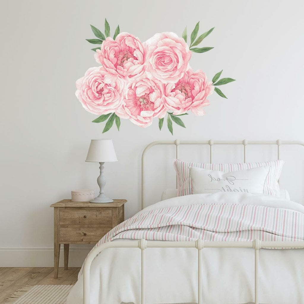 Peony Rose Floral Wall Decals
