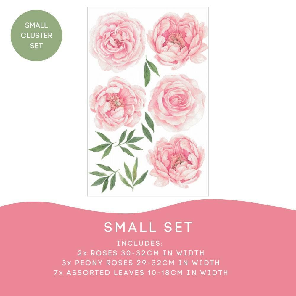 Peony Rose Floral Wall Decals