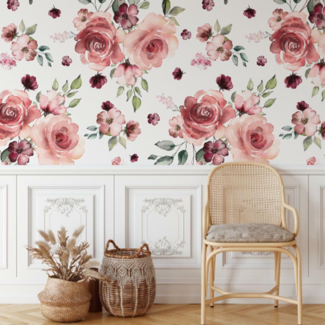 Renee Floral Rose Wallpaper